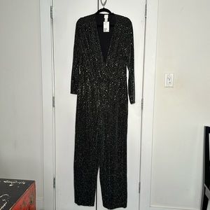 H&M Sparkle Jumpsuit V-neck